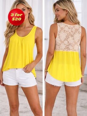 NWOT Yoyo 5 Lace Back Top